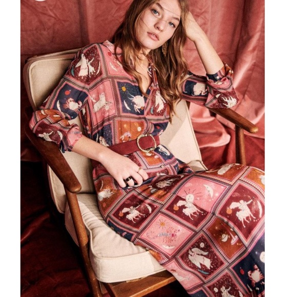 Sezane Dresses & Skirts - Sezane Delphina dress in ASTRO PRINT size XS - EXCELLENT CONDITION